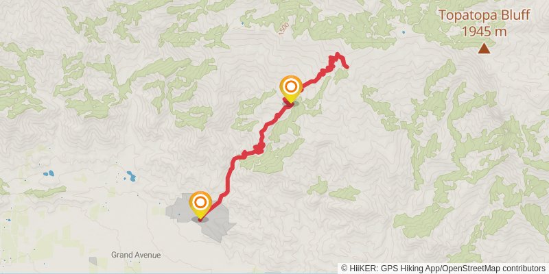 Horn Canyon Trail stage 2 Map