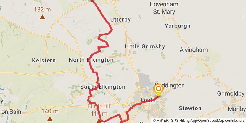 Lincs Wold Way stage 7 Map