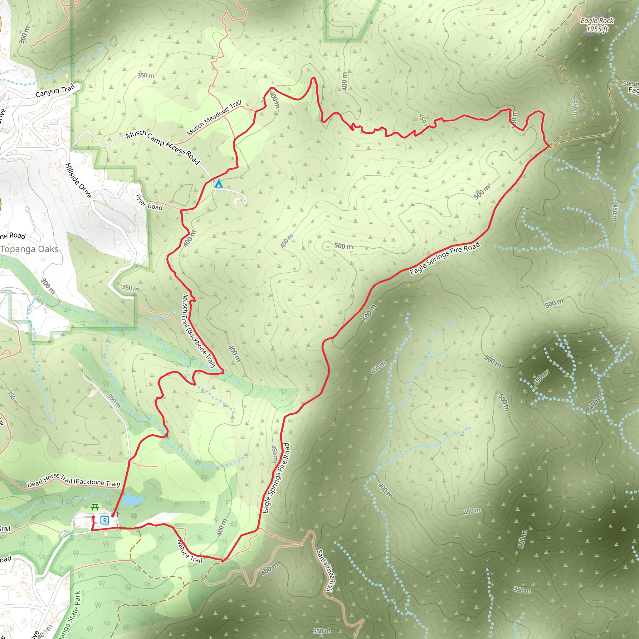 Musch Loop Trail mobile static map