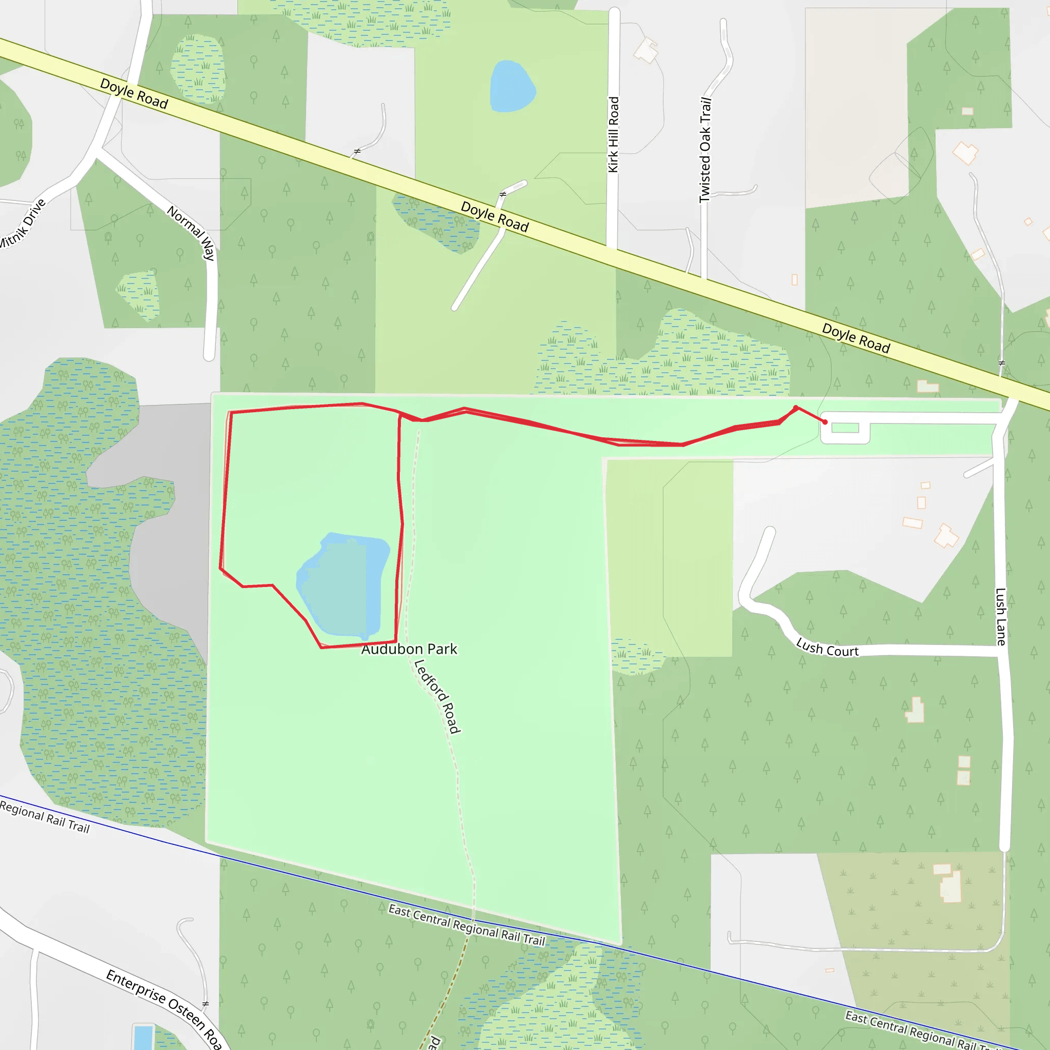 Audubon Park Loop mobile static map