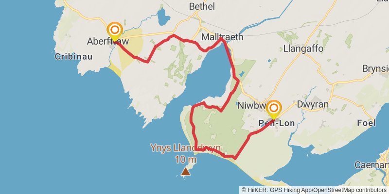 Anglesey Coastal Path stage 8 Map