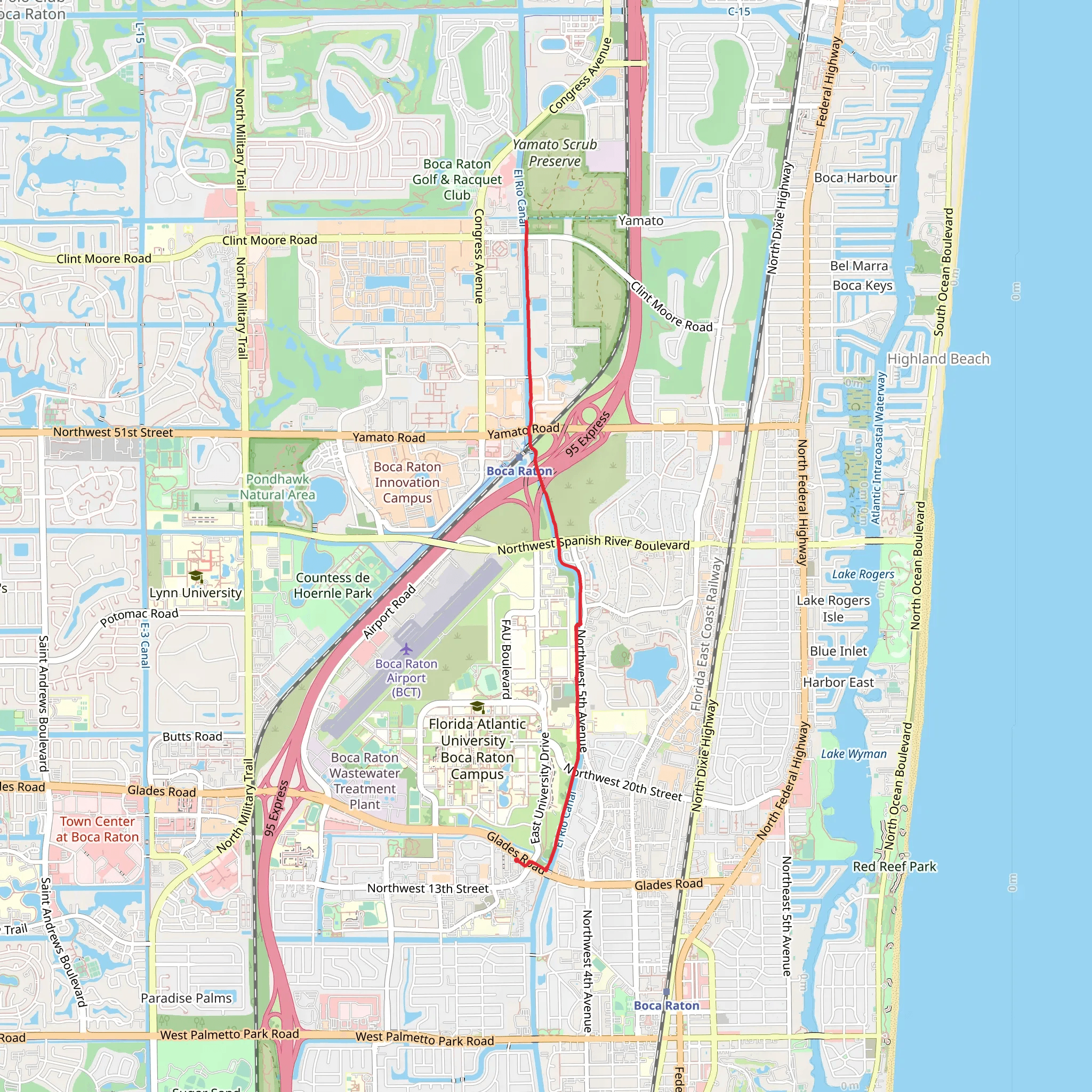 El Rio Trail mobile static map
