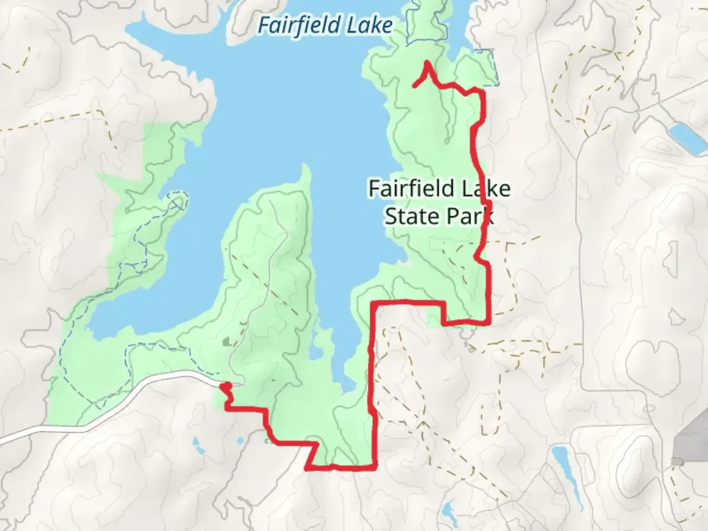 An image depicting the trail The Dockery Trail and Access Trail and its surrounding area.