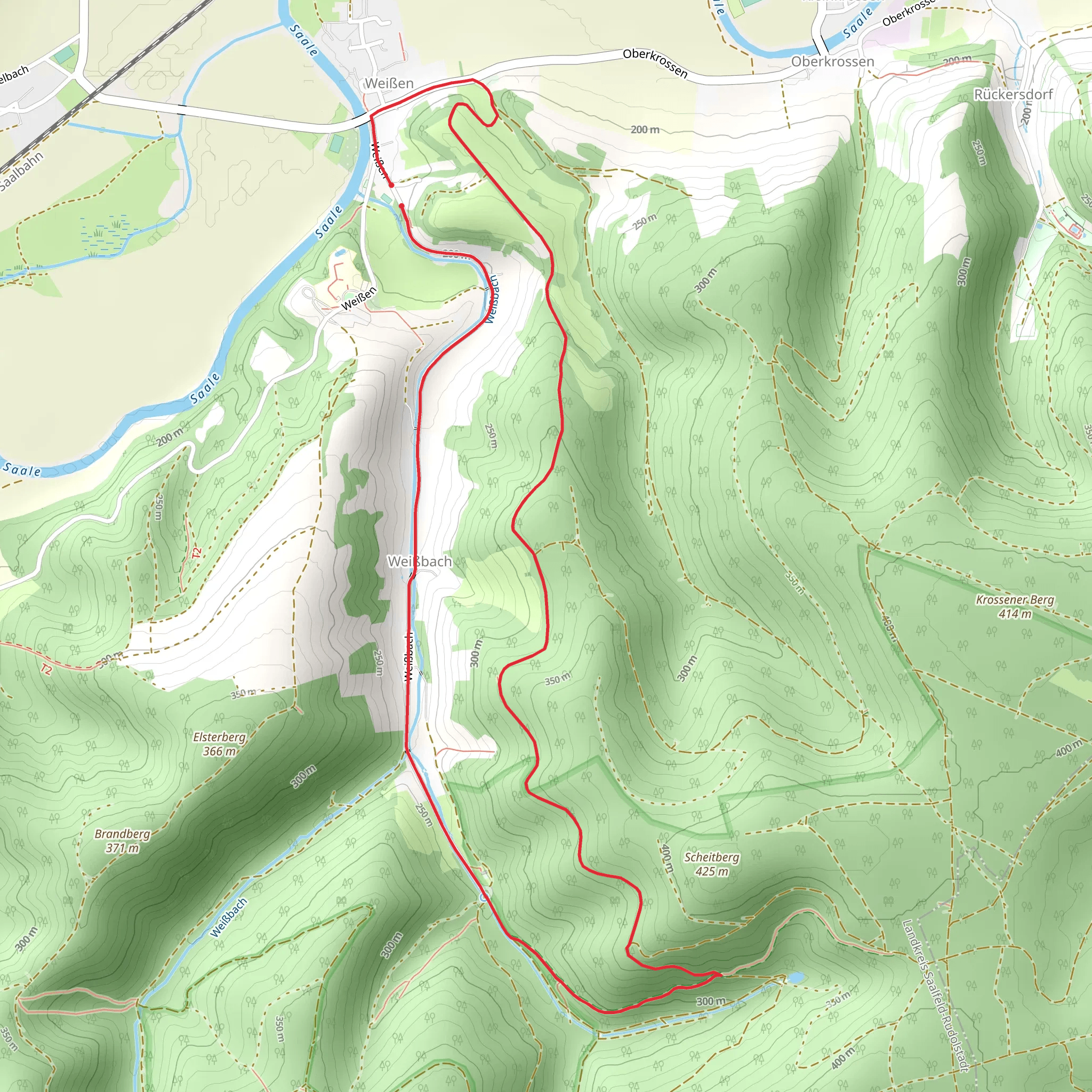 Pfaffensteig and Weißenbach Loop mobile static map