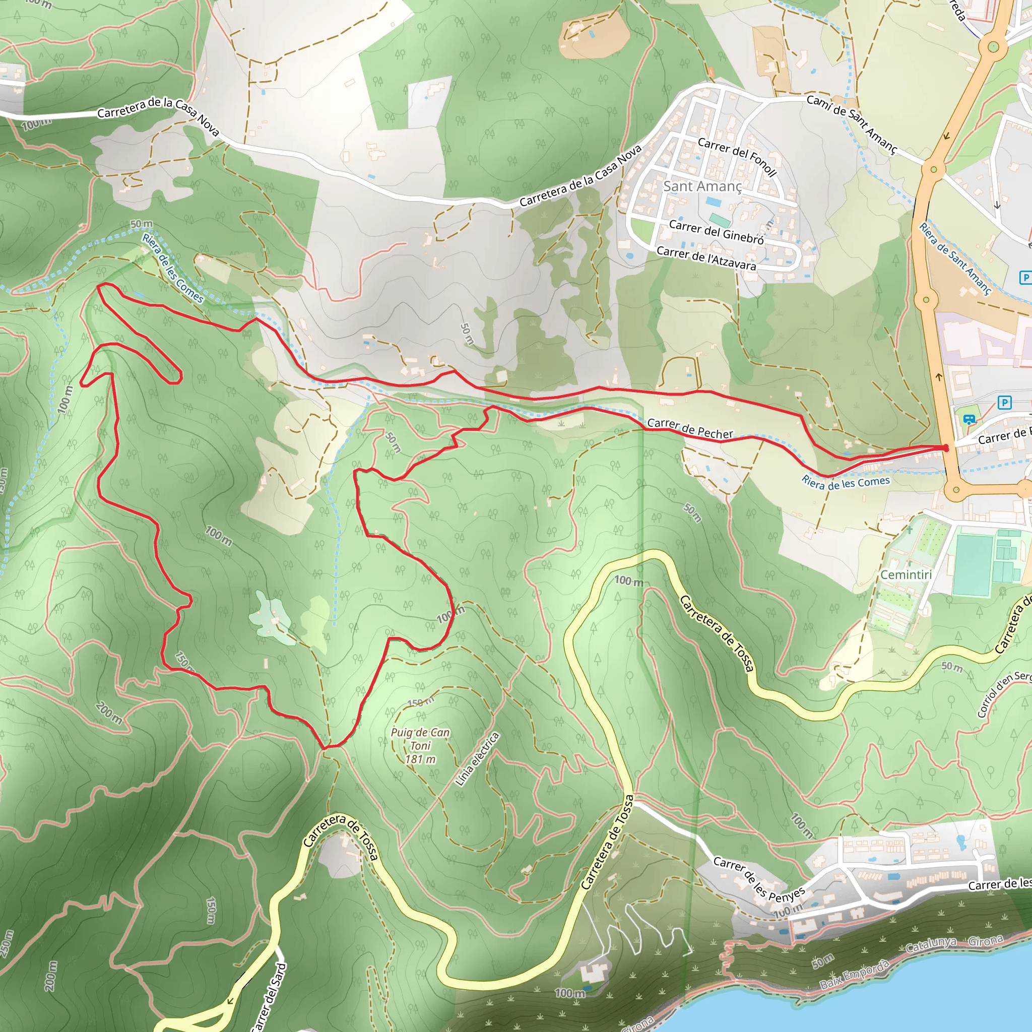 Path of the Vall de la Masconada SL C 33 mobile static map