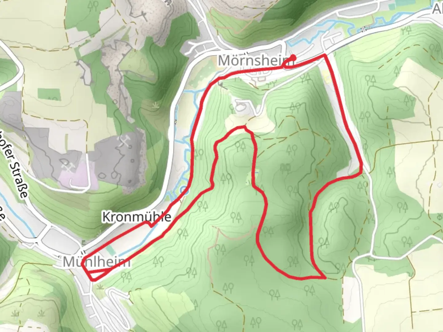 An image depicting the trail Rundweg Moernsheim 3 and its surrounding area.