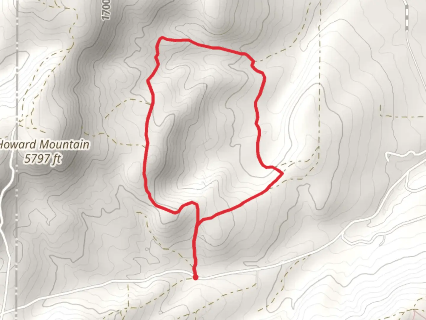 An image depicting the trail West Trail Creek Road Loop - North and its surrounding area.