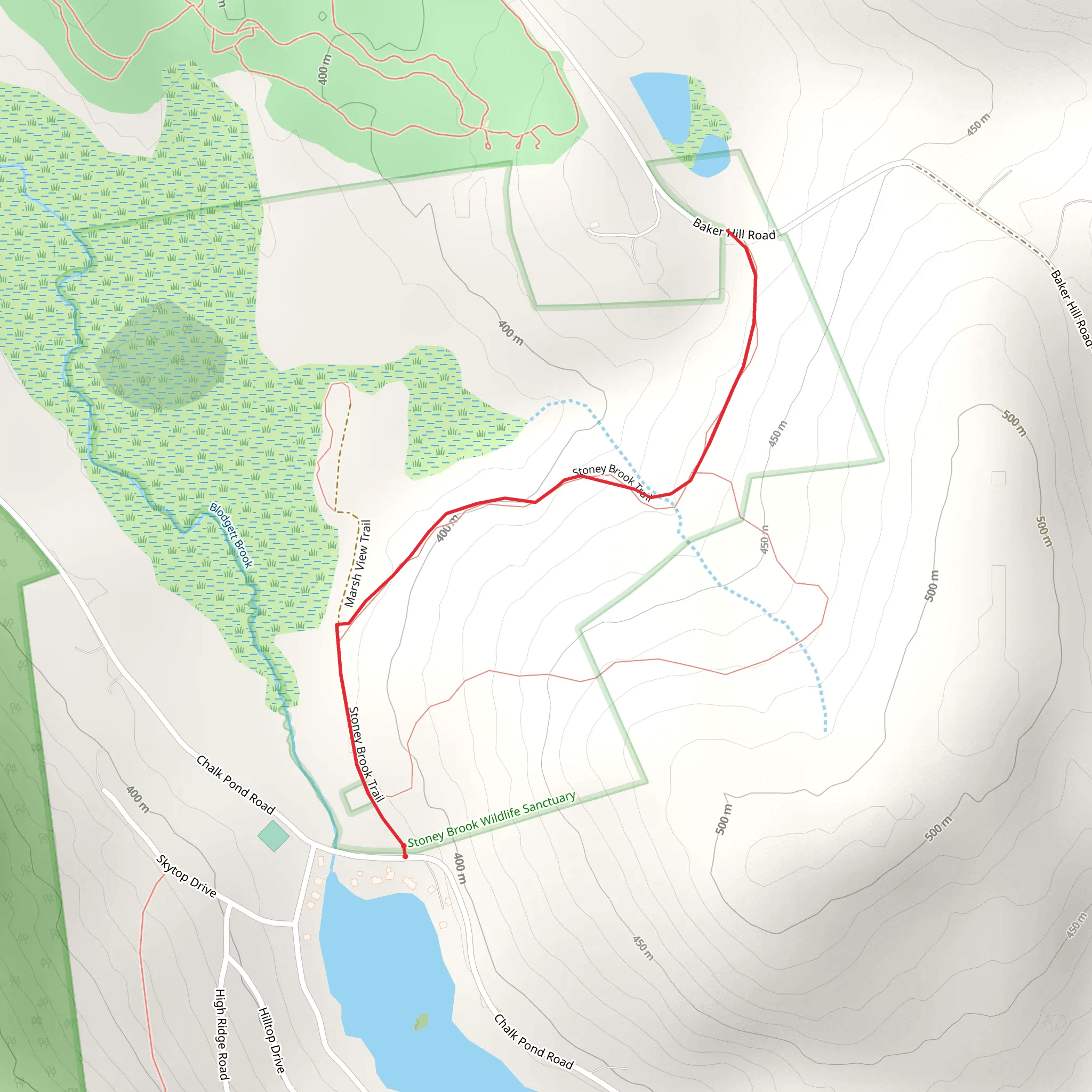 Chalk Pond Road mobile static map