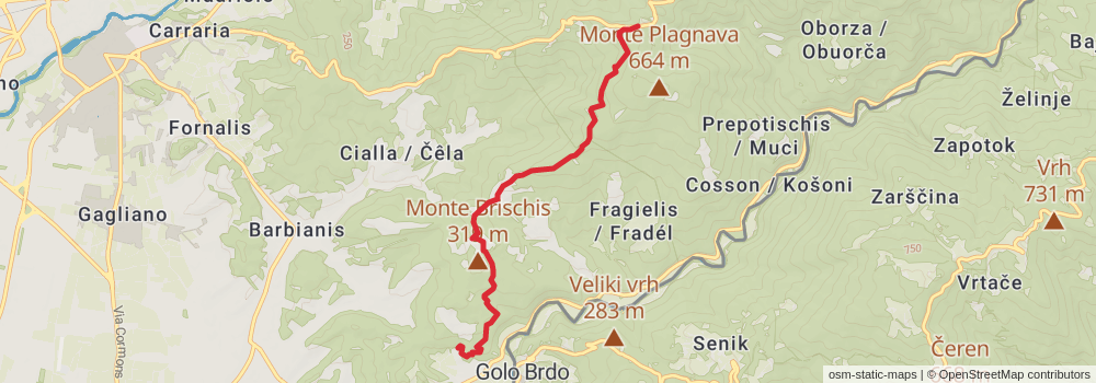 Alpe Adria Walk alt 2 Map
