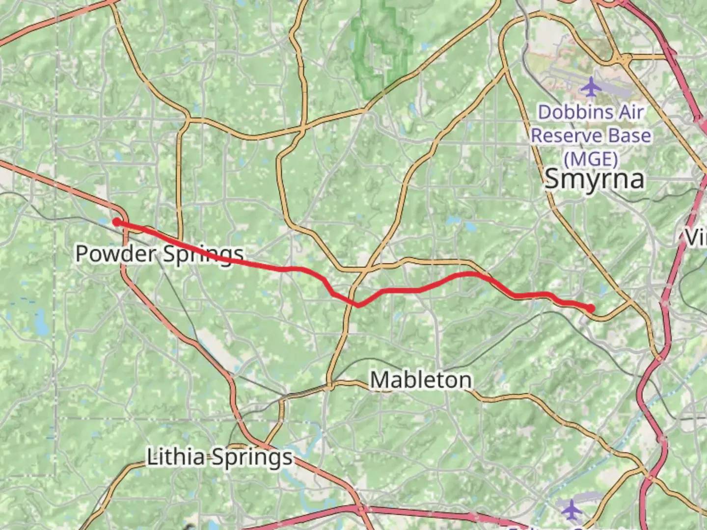 An image depicting the trail Silver Comet Trail from Laurel Lake and its surrounding area.