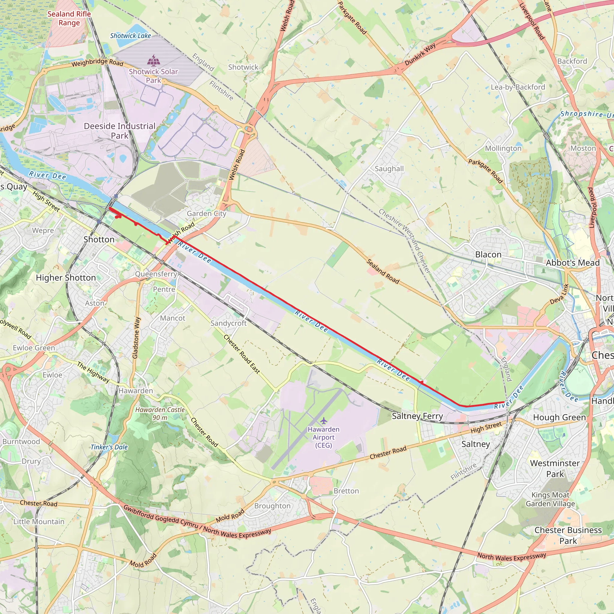 Along the River Dee mobile static map