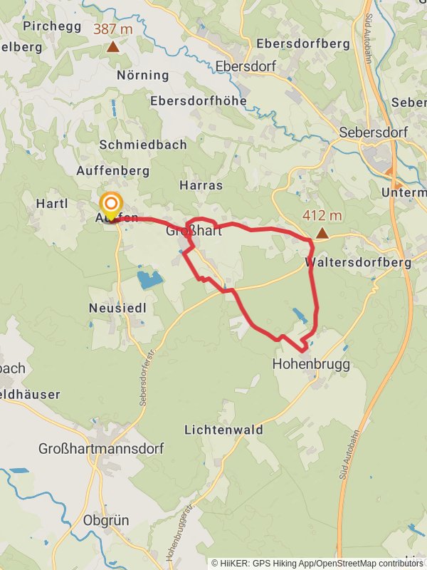 A4 Hohenbrugg-Weg mobile static map