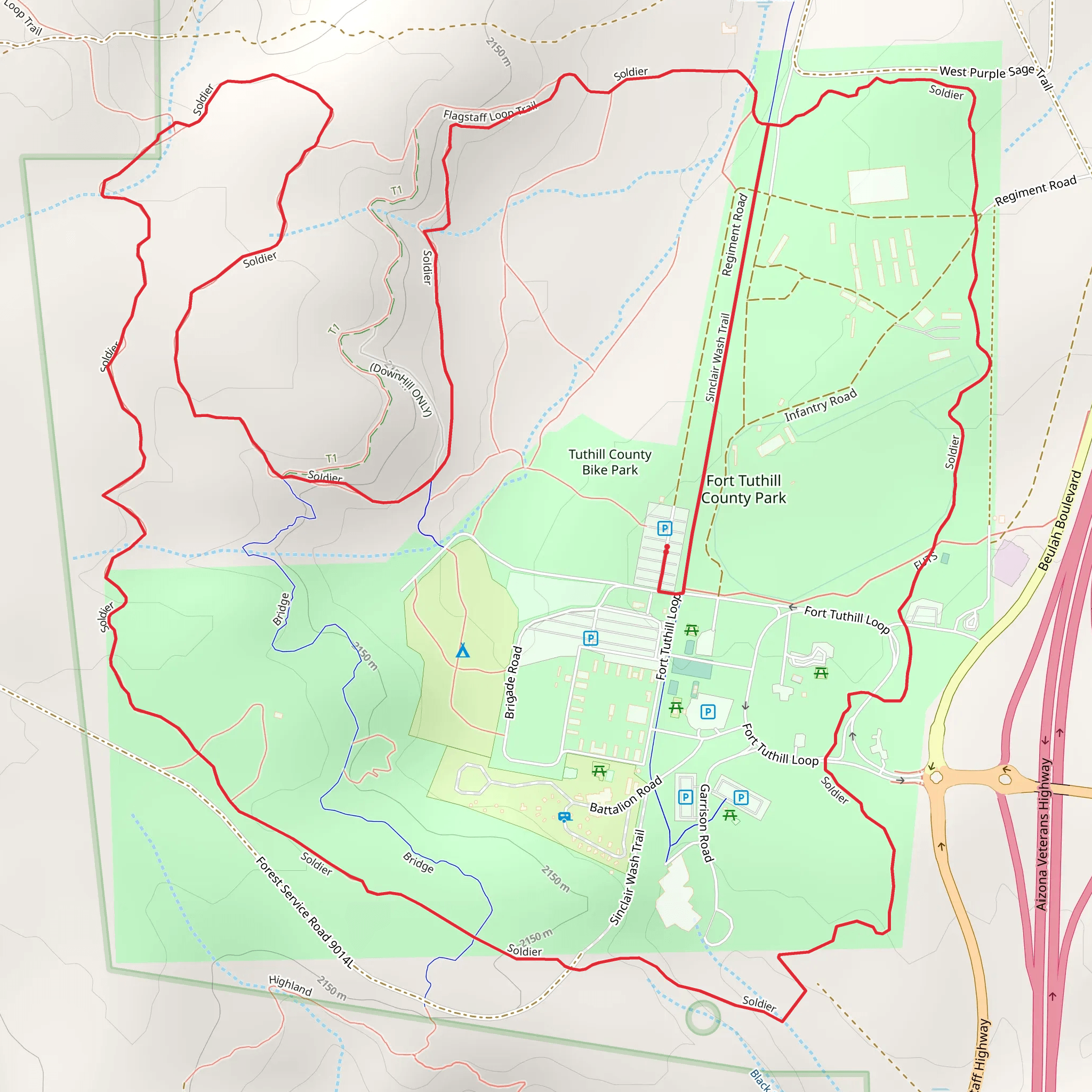 Soldier Loop - Tuthill County Park mobile static map