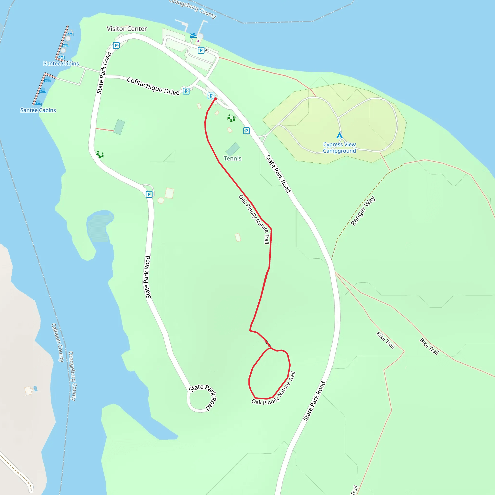 Oak Pinolly Nature Trail mobile static map