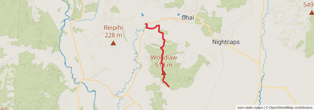 Te Araroa Trail stage 173 Map