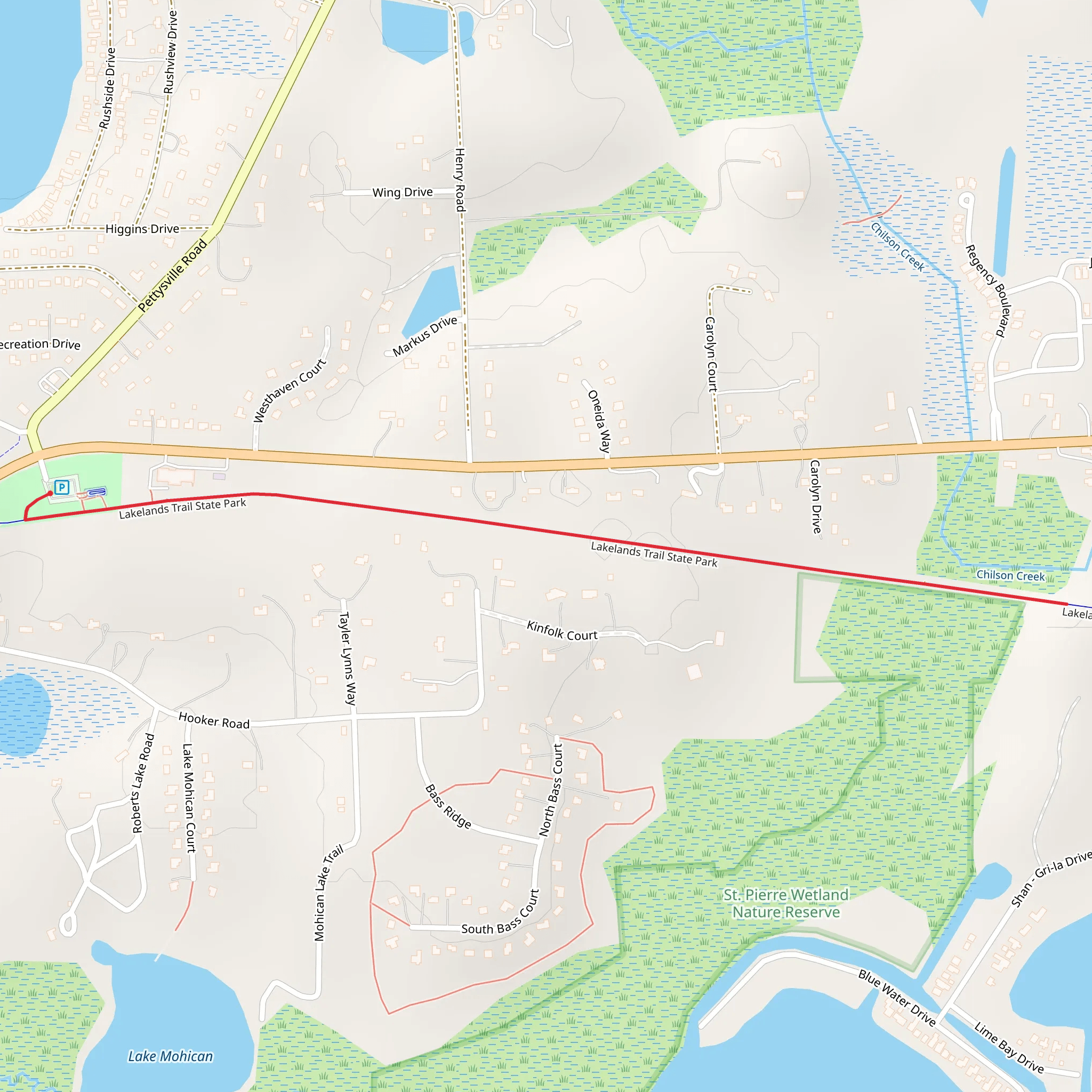 Lakelands Trail State Park mobile static map