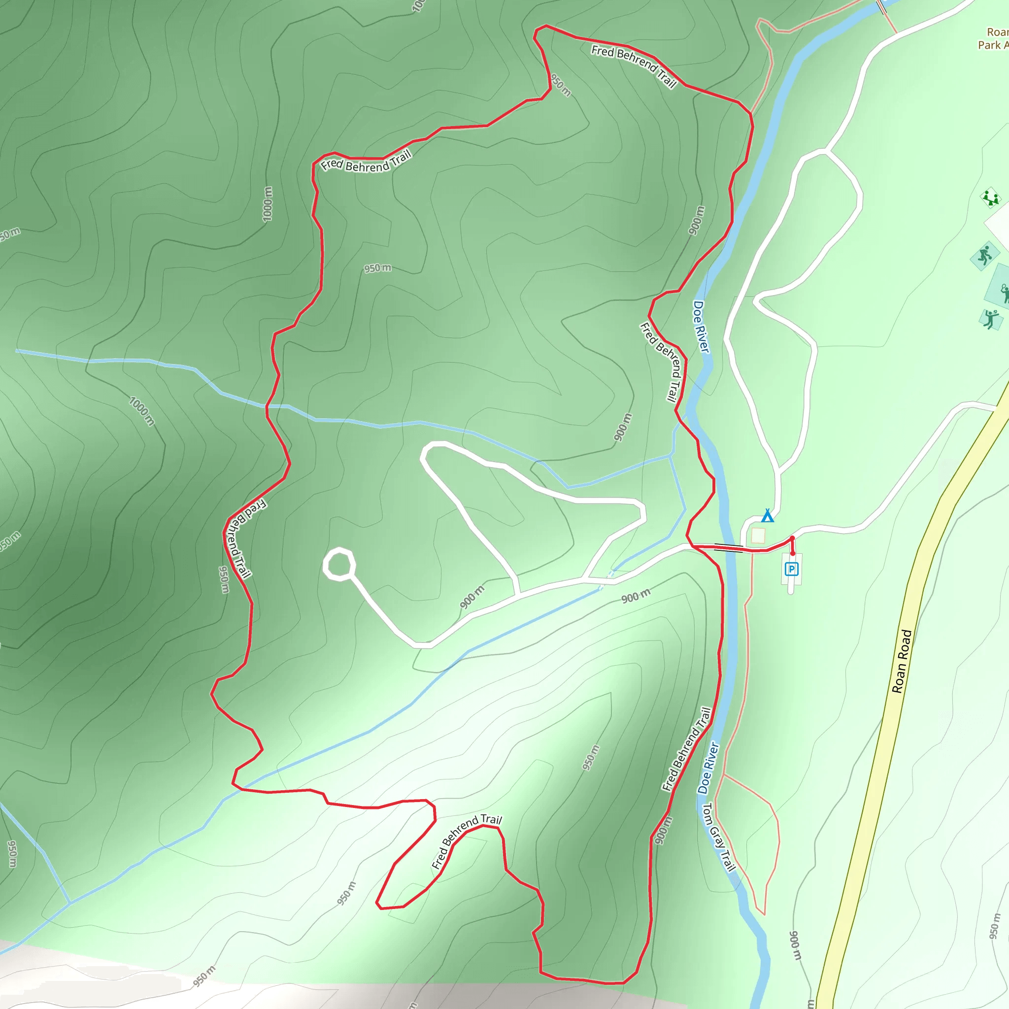 Fred Behrend Loop Trail mobile static map