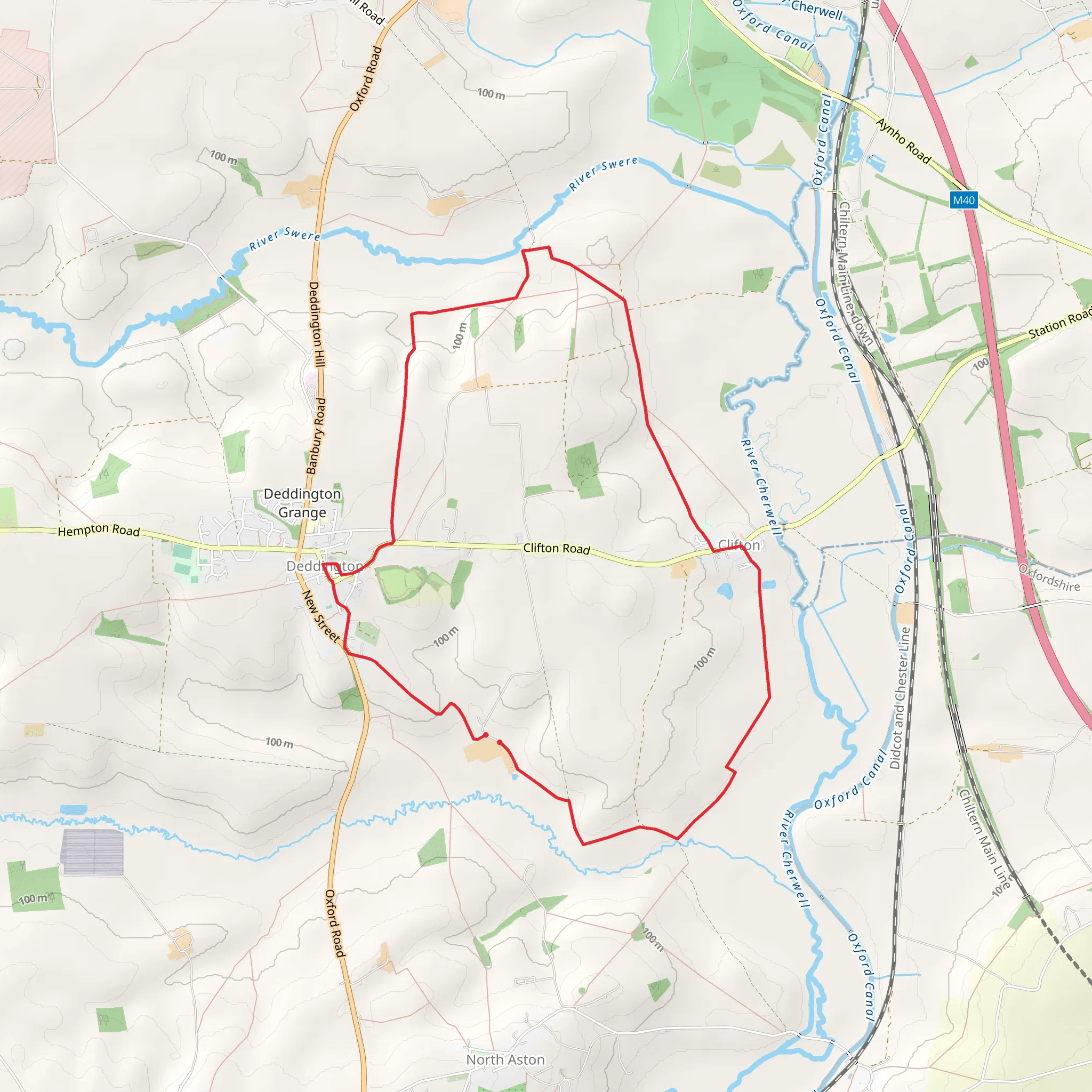 Deddintgon Circular Walk mobile static map