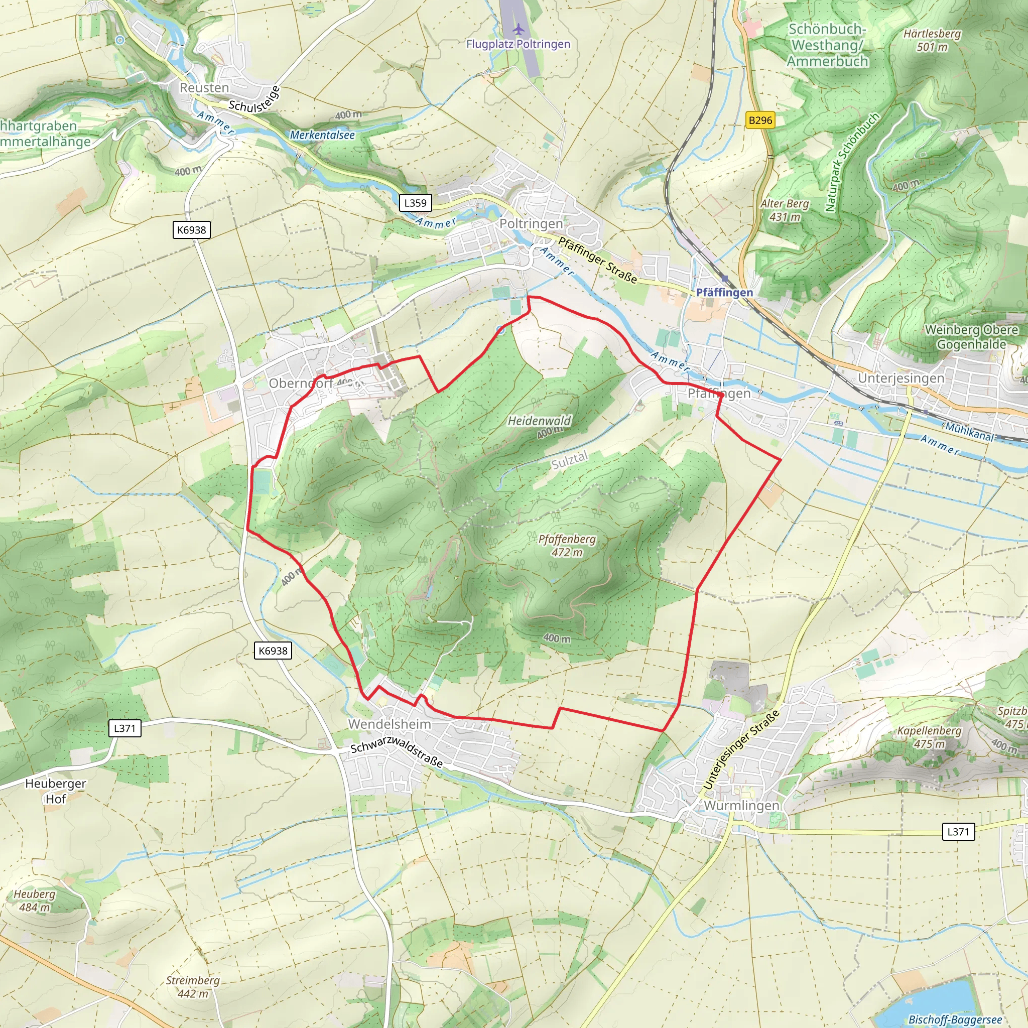 Pfaffenberg Loop mobile static map