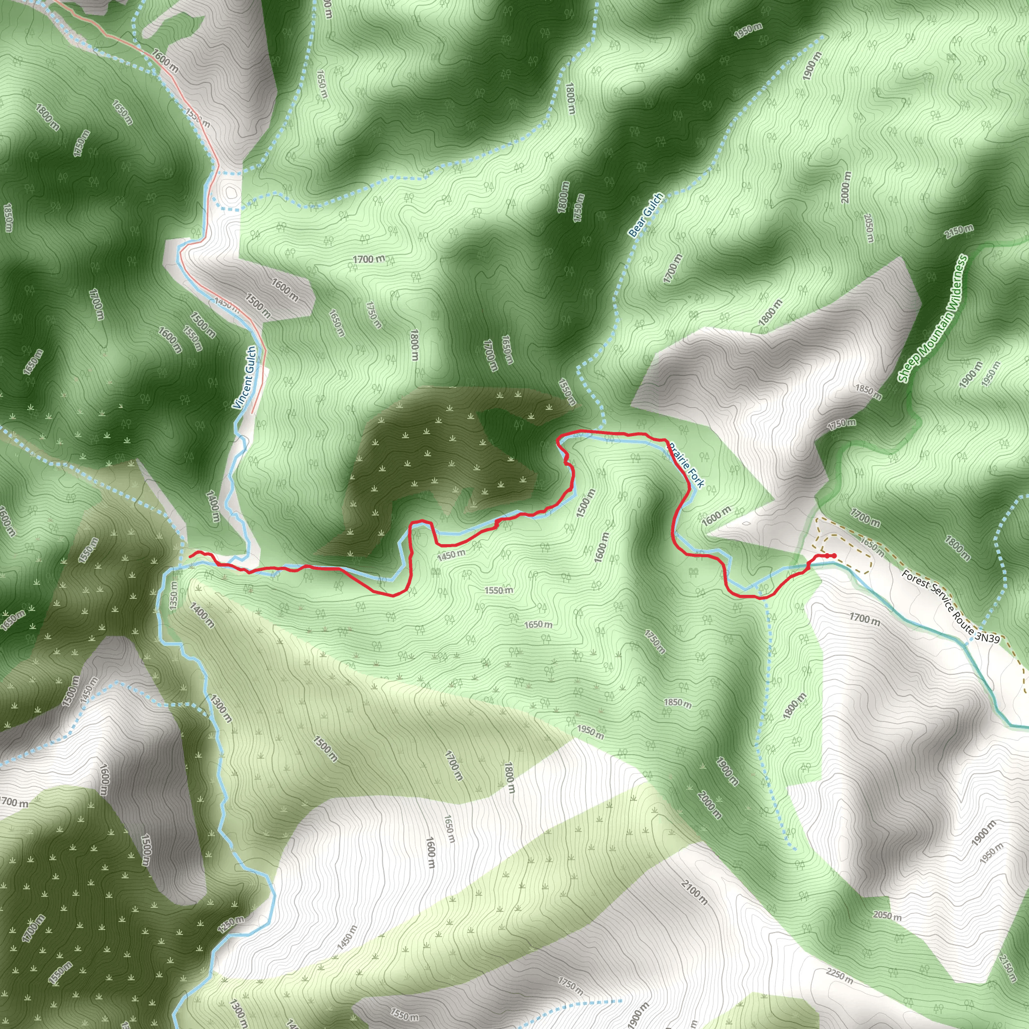 Prairie Fork Trail mobile static map