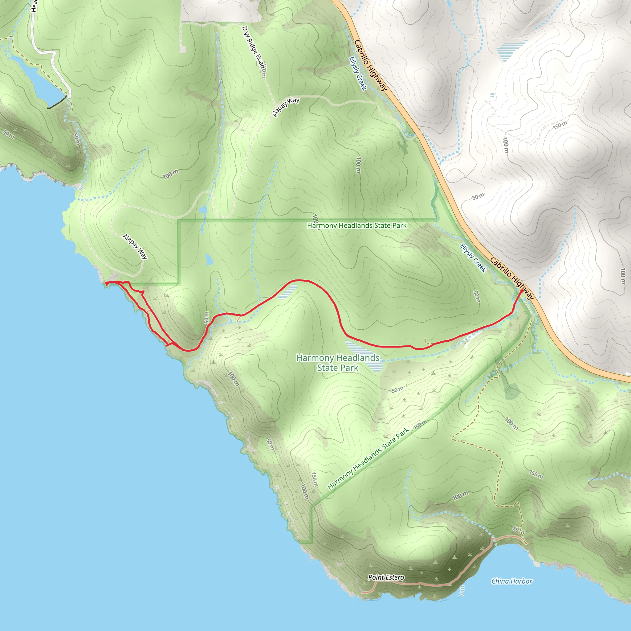 Sea West Road Trail mobile static map