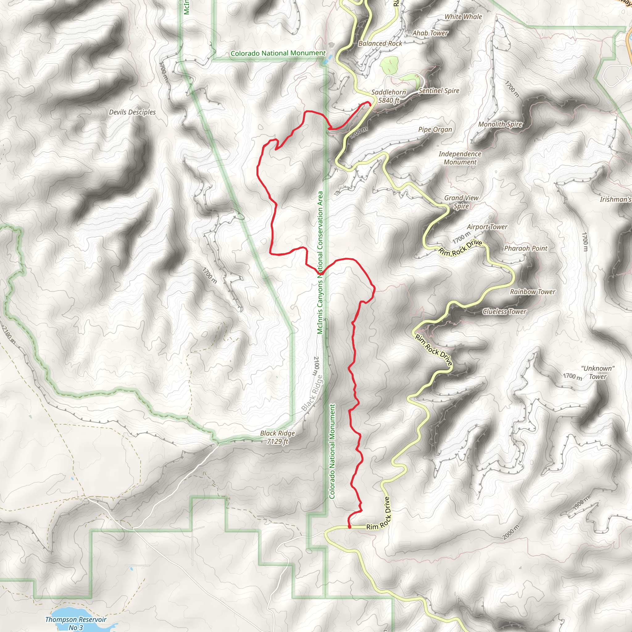 Black Ridge Trail mobile static map
