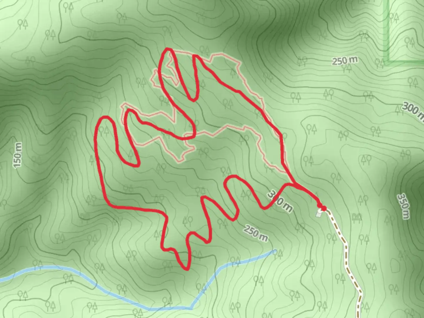 An image depicting the trail Oregon Redwoods - Hiking Loop Trail and its surrounding area.
