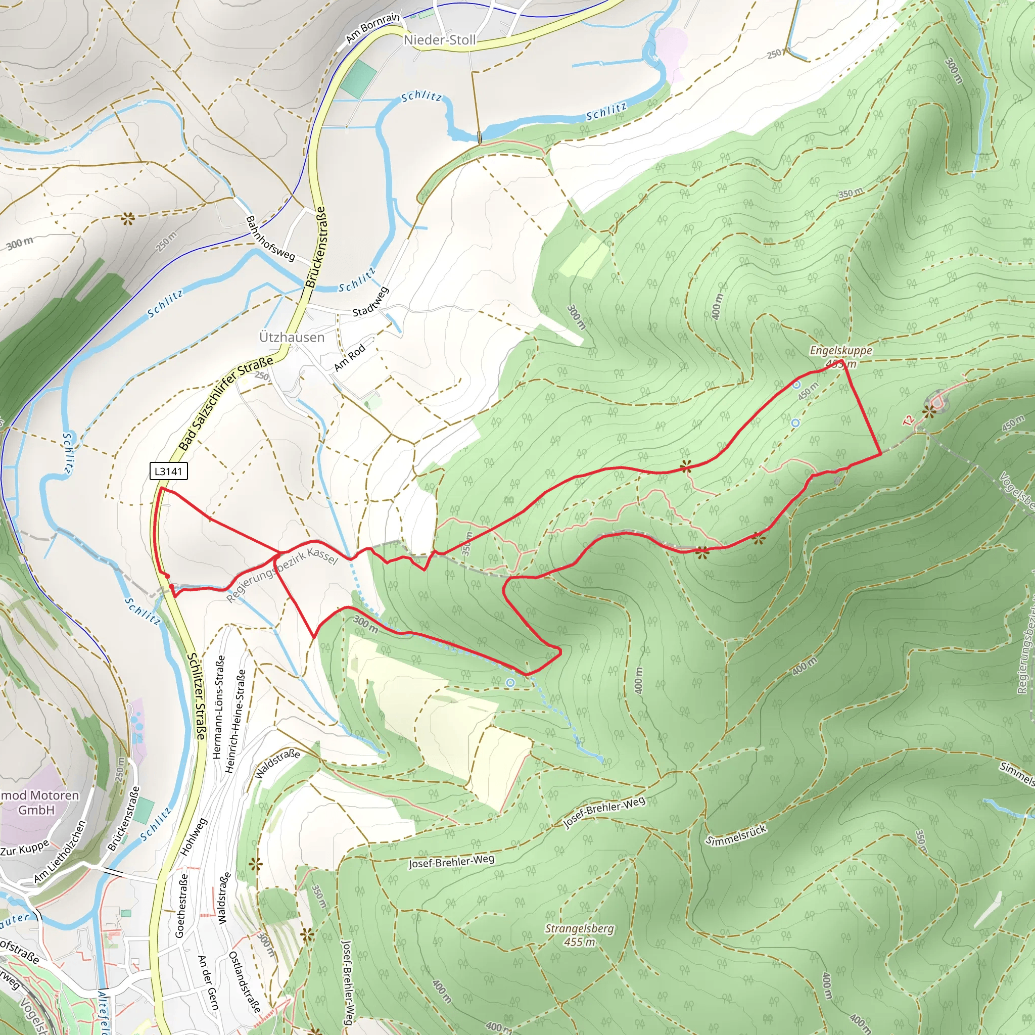 Basaltfelsen and Sängersberg Loop mobile static map