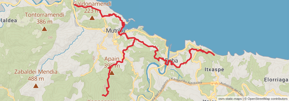 GR 121 Vuelta a Guipuzcoa stage 6 Map