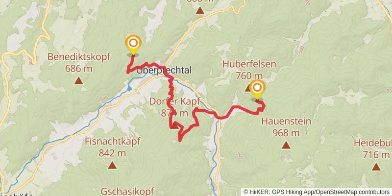 Querweg Lahr - Rottweil alt 1 Map