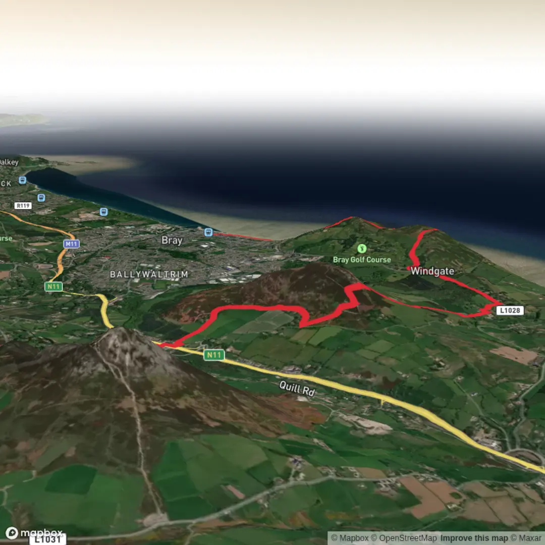 An image depicting the trail Belmont Way plus bray head and its surrounding area.