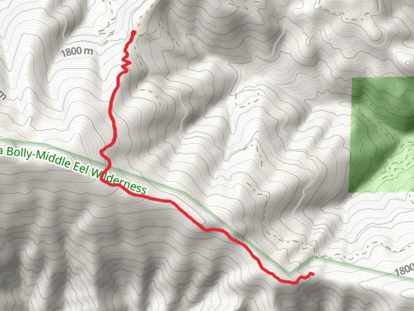 An image depicting the trail Cold Fork Ridge Trail and its surrounding area.