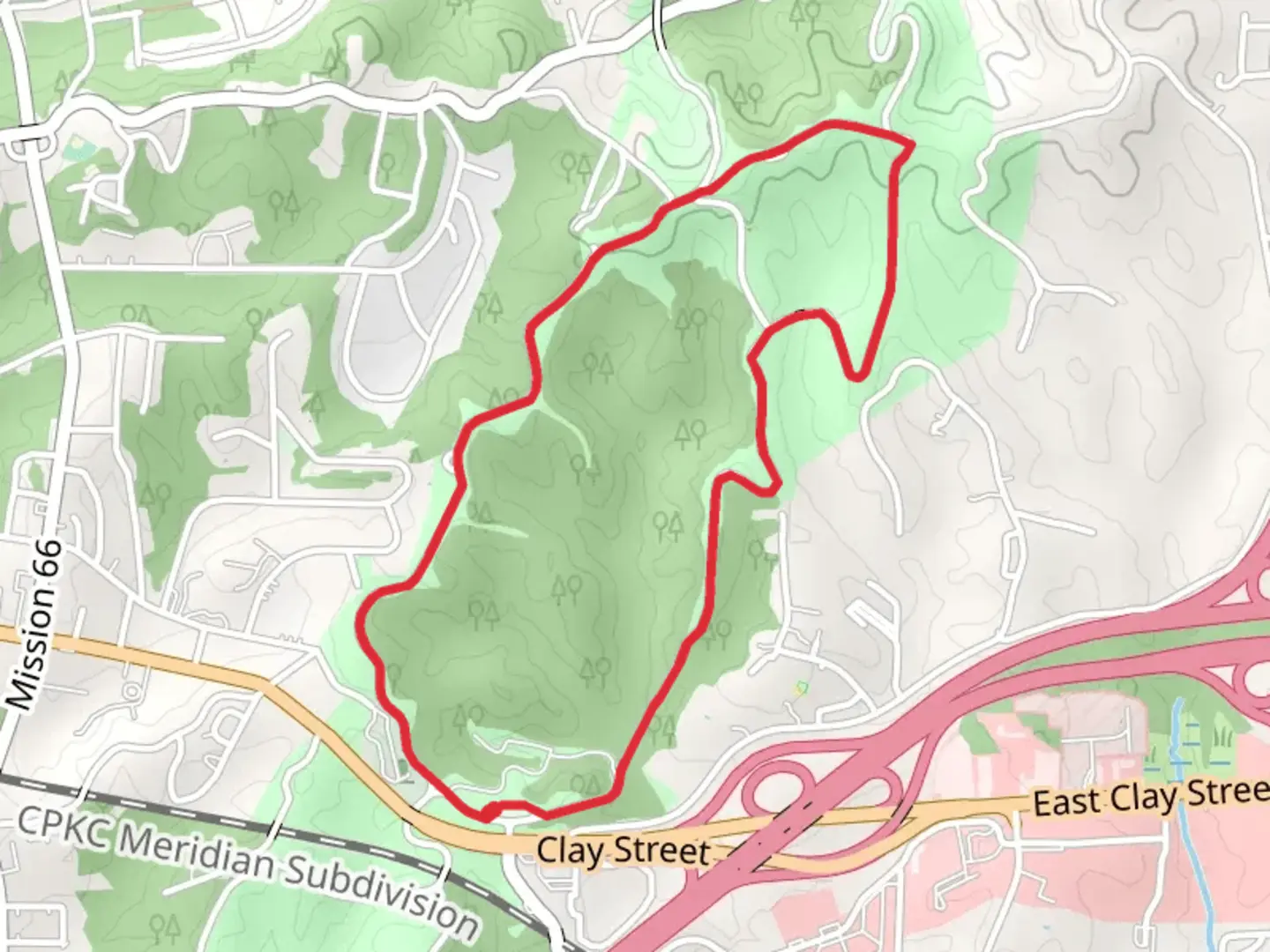 An image depicting the trail Vicksburg Military Park Heritage Garden Loop and its surrounding area.