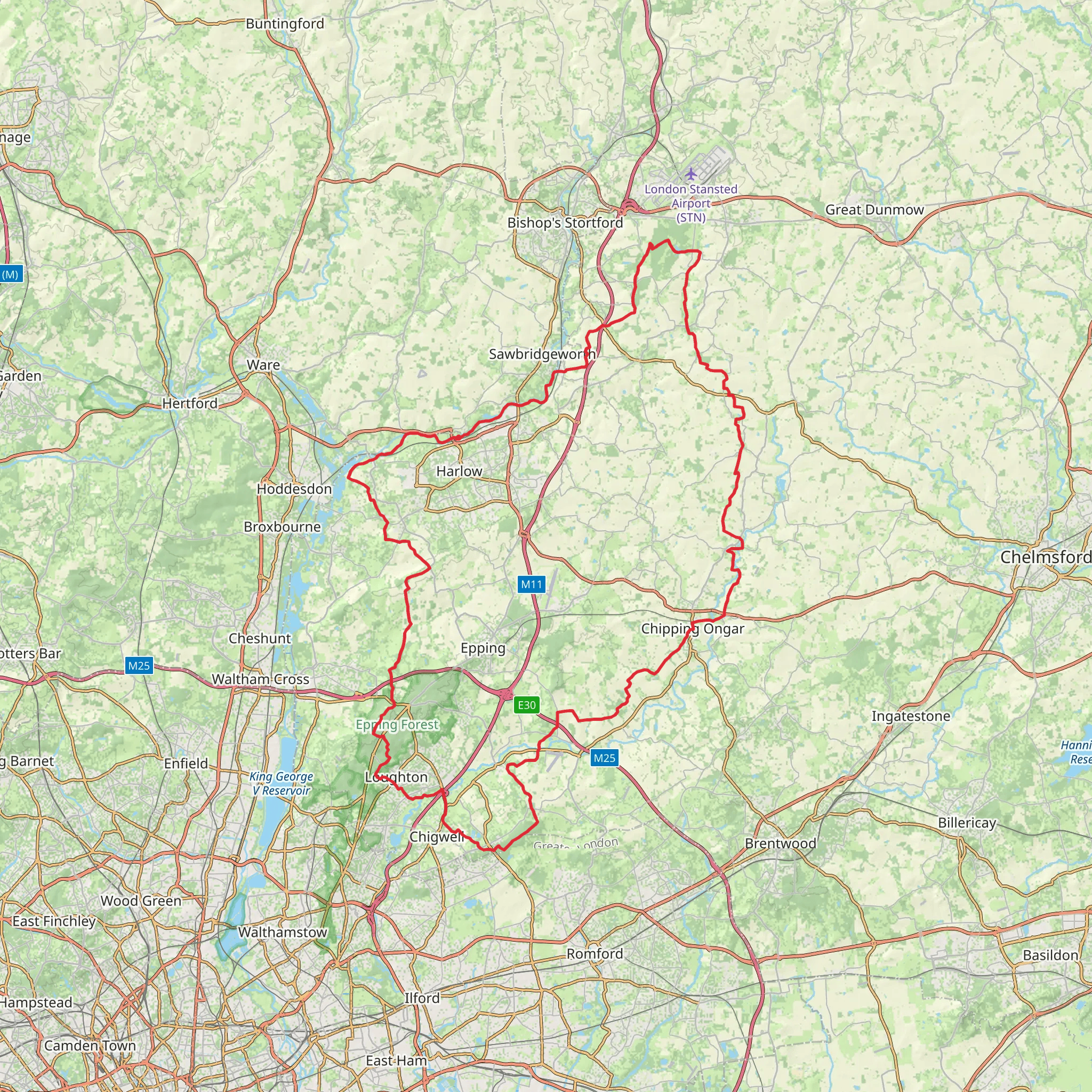 Three Forests Way mobile static map