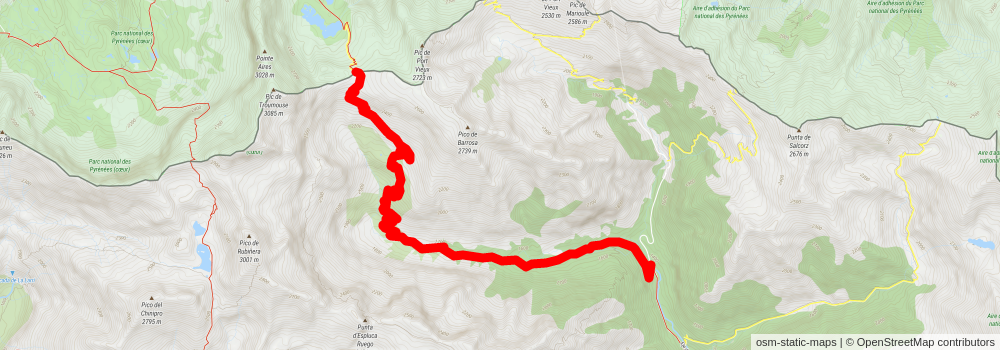 Hospital of Parzán - Puerto de Barrosa PR HU 187 stage 2 Map