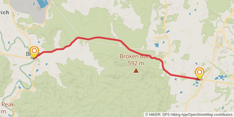Green Gully Track stage 3 Map