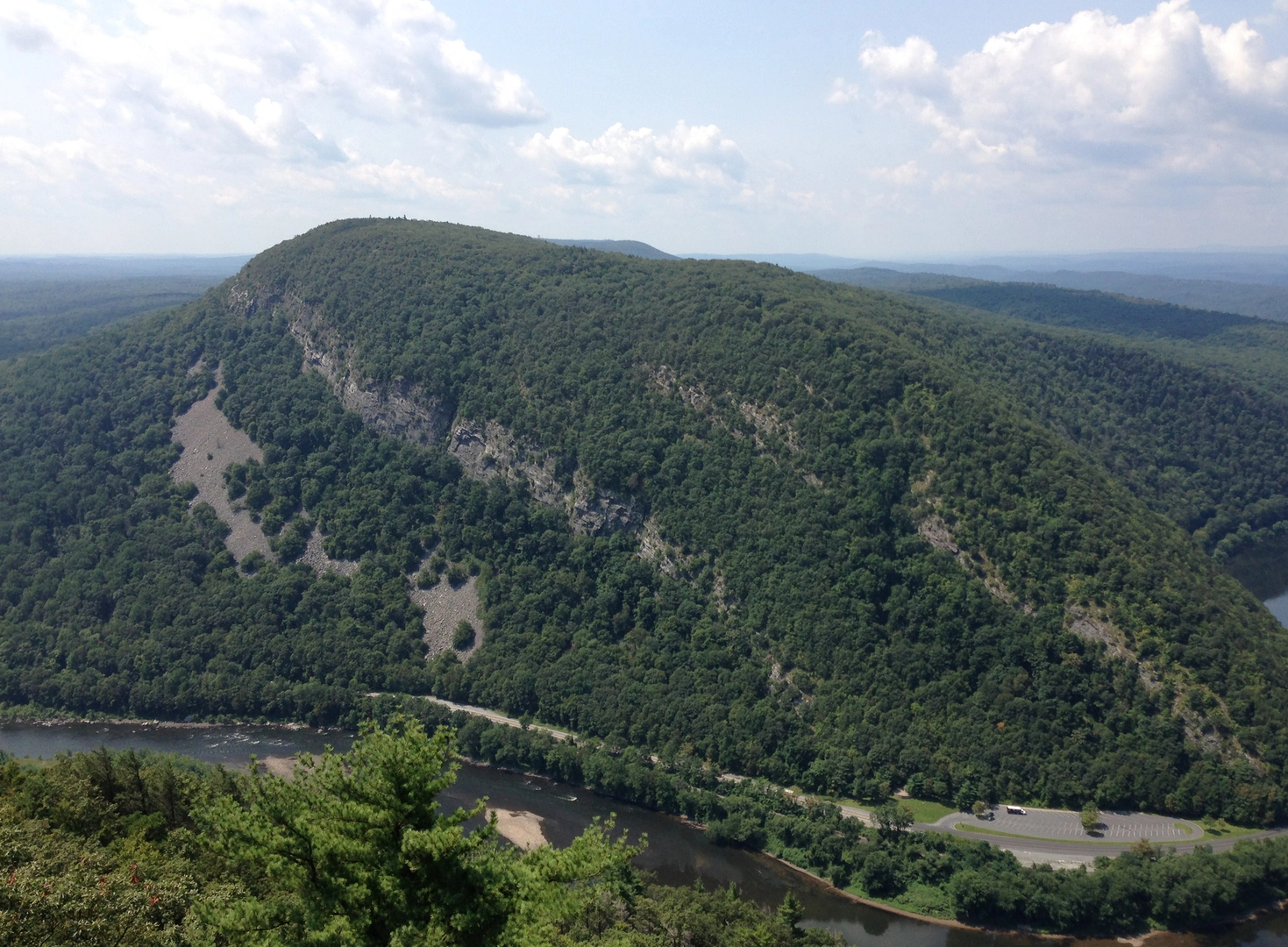An image depicting the trail Around Mount Nittany and its surrounding area.