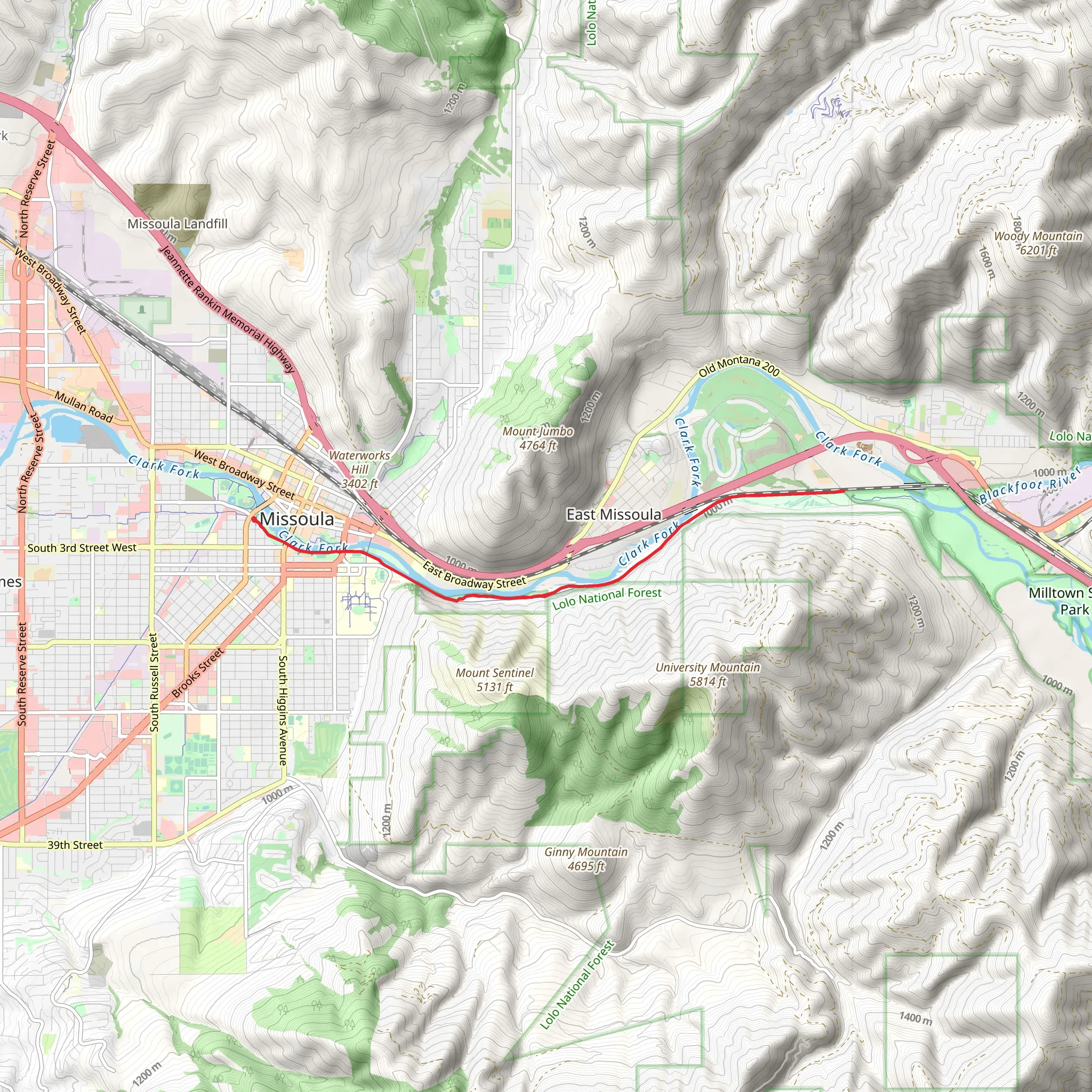 Clark Fork mobile static map