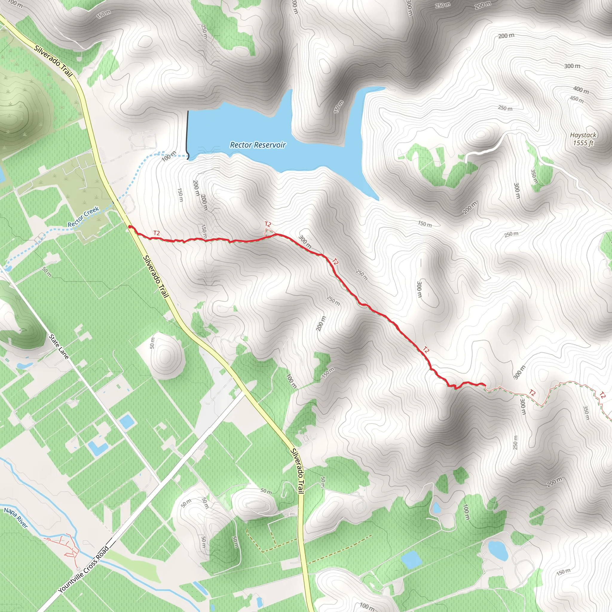 Rector Reservoir Trail mobile static map