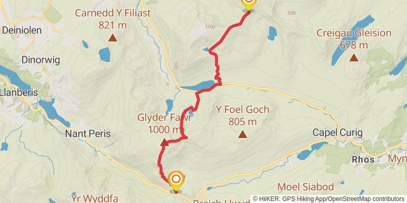 Sumitts Walk in Gwynedd stage 3 Map