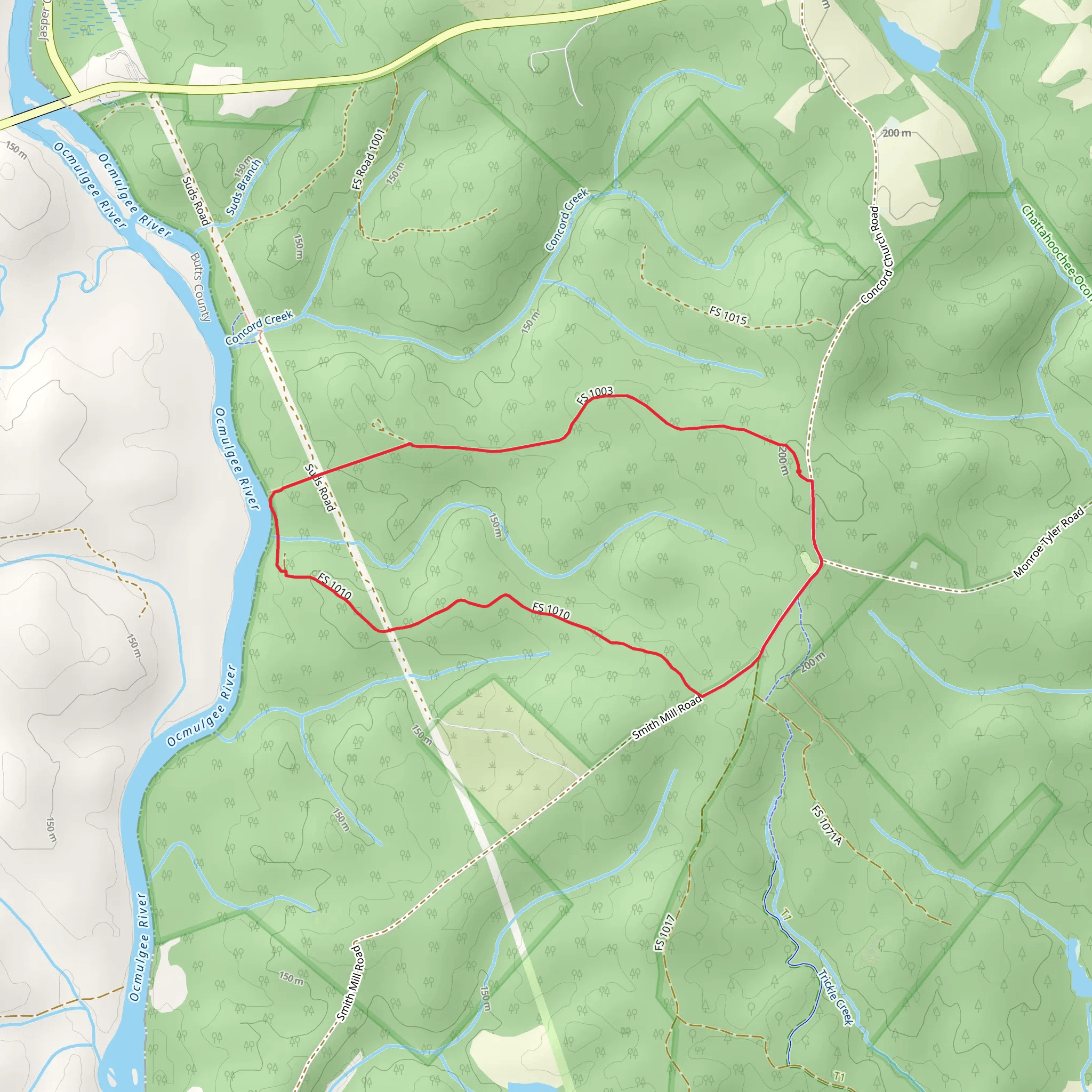 Gasline Path Loop mobile static map