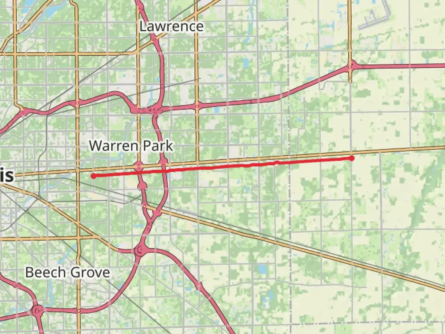 An image depicting the trail Pennsy Trail and its surrounding area.