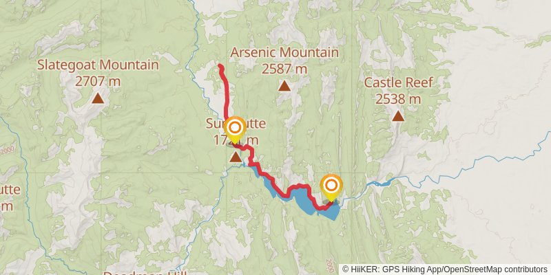 Elk Hill via Gibson Reservoir Trail stage 3 Map