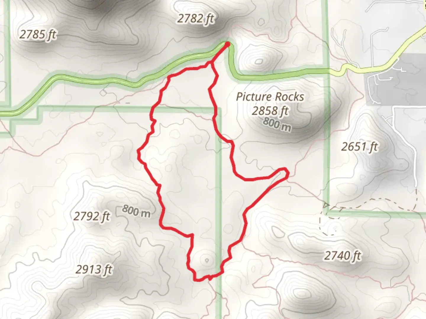 An image depicting the trail Ironwood Forest and Ringtail Loop Trail and its surrounding area.