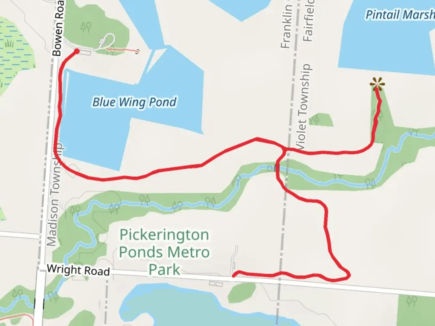 An image depicting the trail Killdeer and Yellowlegs Trail and its surrounding area.