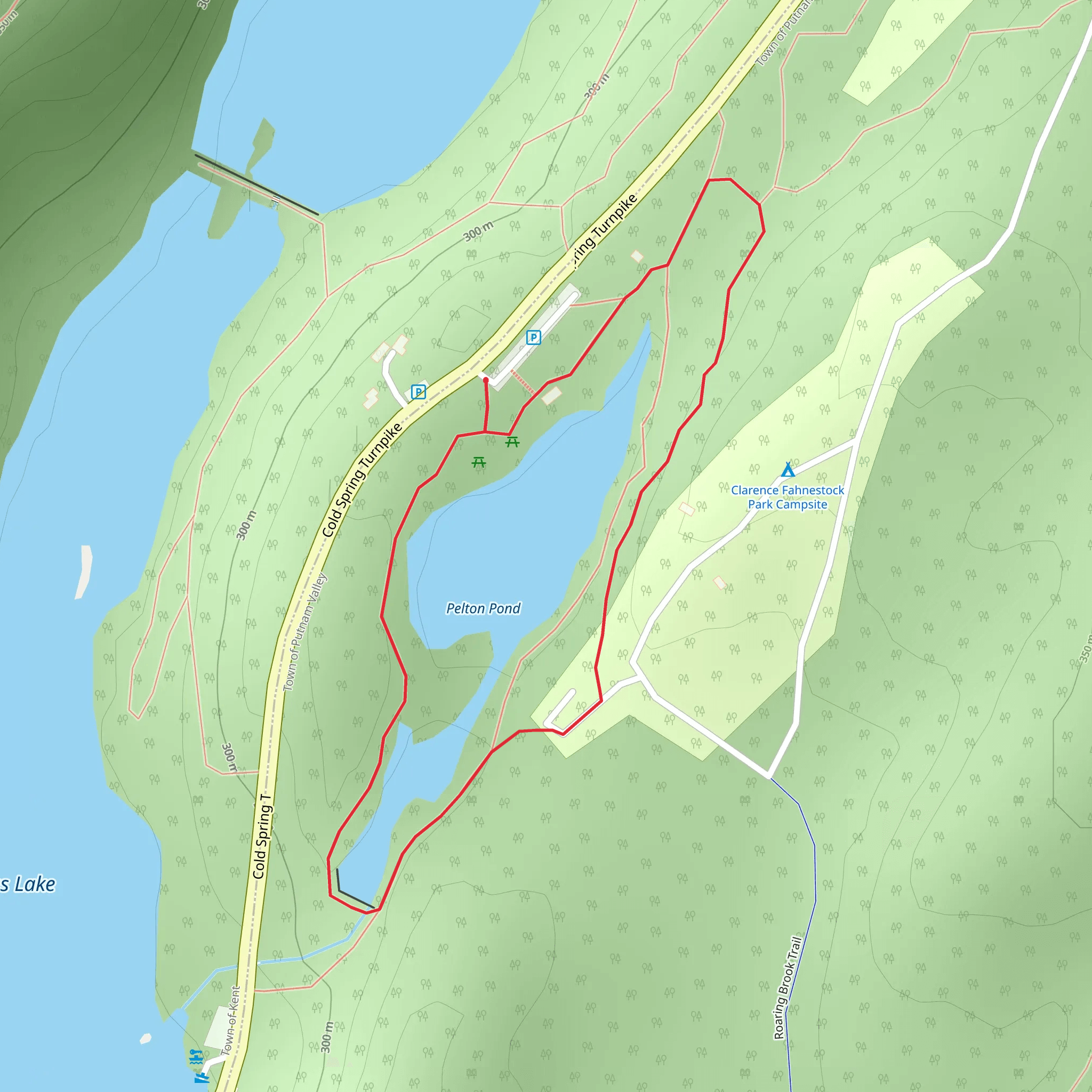 Pelton Pond Loop Trail mobile static map