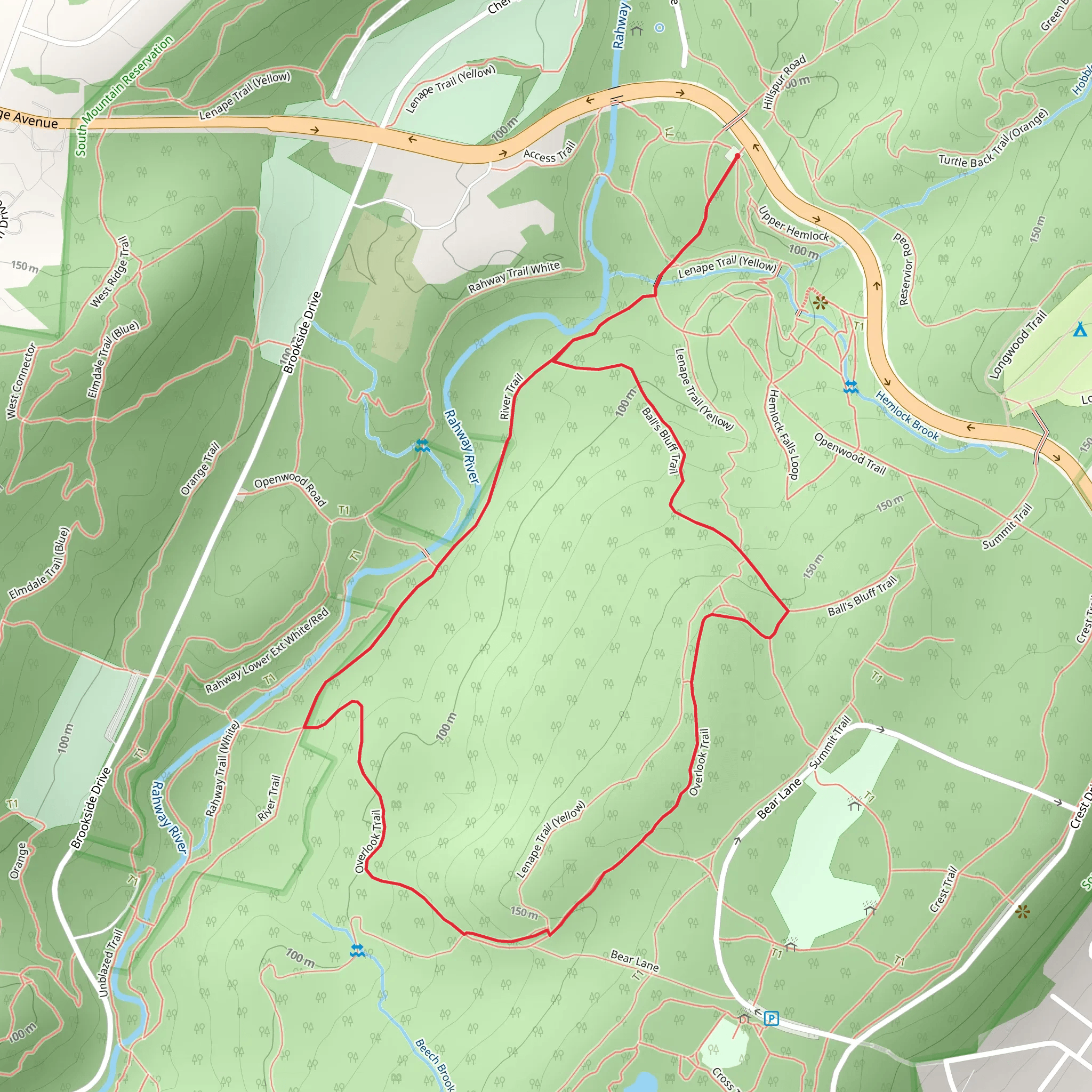 Ball's Bluff - River Loop Trail mobile static map