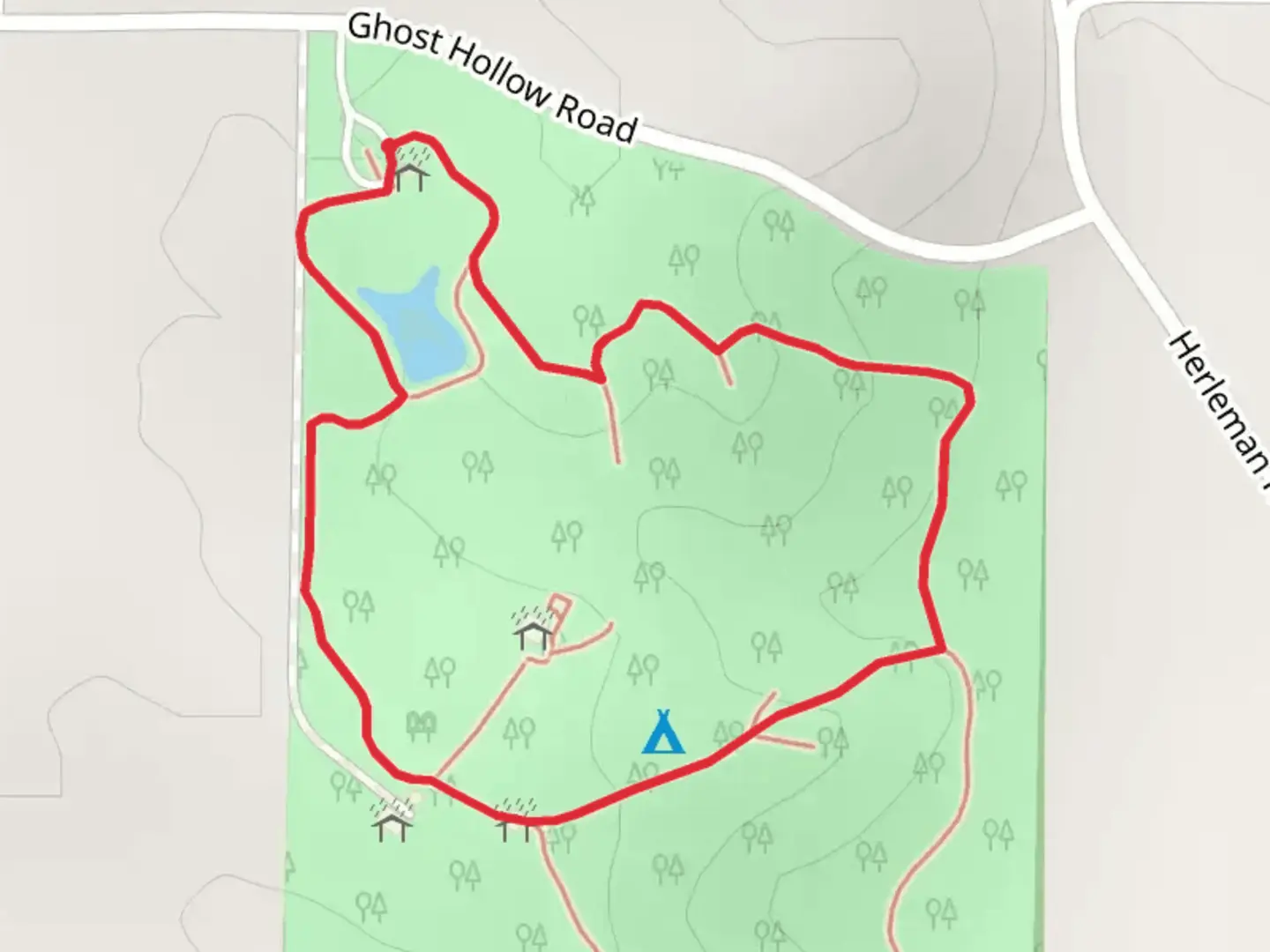 An image depicting the trail Camp Sacajawea Loop and its surrounding area.
