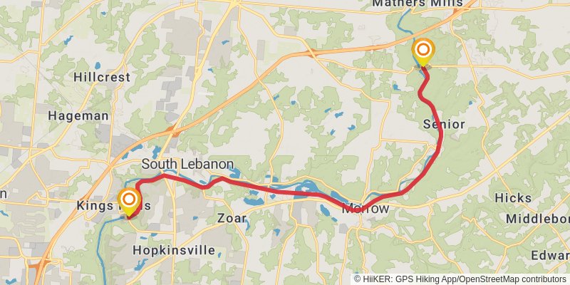 Buckeye Trail stage 37 Map