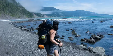 An image depicting the trail Lost Coast Trail and its surrounding area.